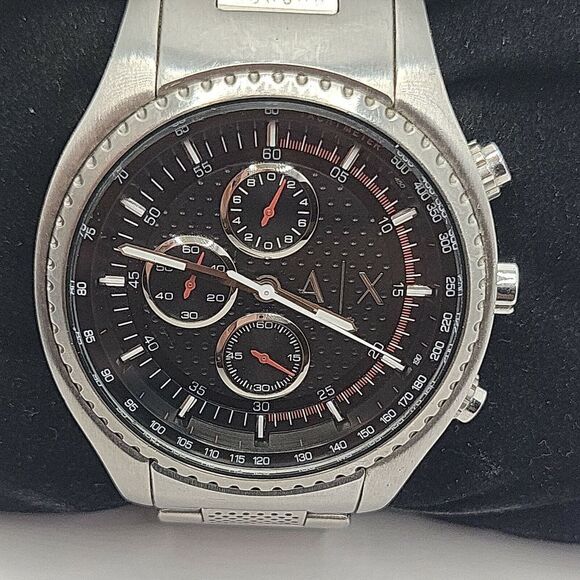 Armani Exchange AX1612 Men Silver Stainless Steel Analog Dial Quartz Watch BC469